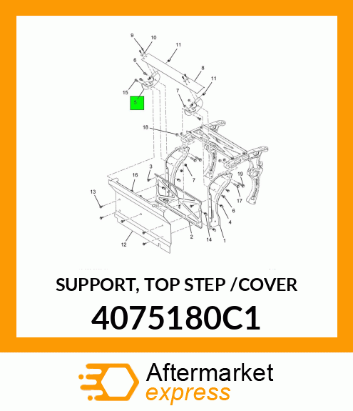 SUPPORT, TOP STEP /COVER 4075180C1
