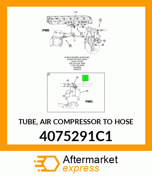 TUBE, AIR COMPRESSOR TO HOSE 4075291C1