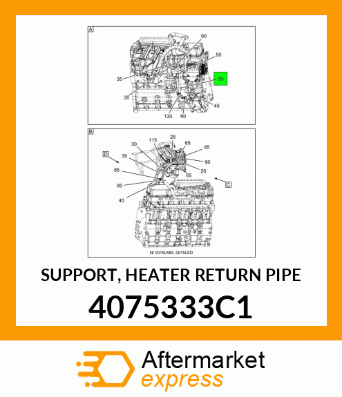 SUPPORT, HEATER RETURN PIPE 4075333C1