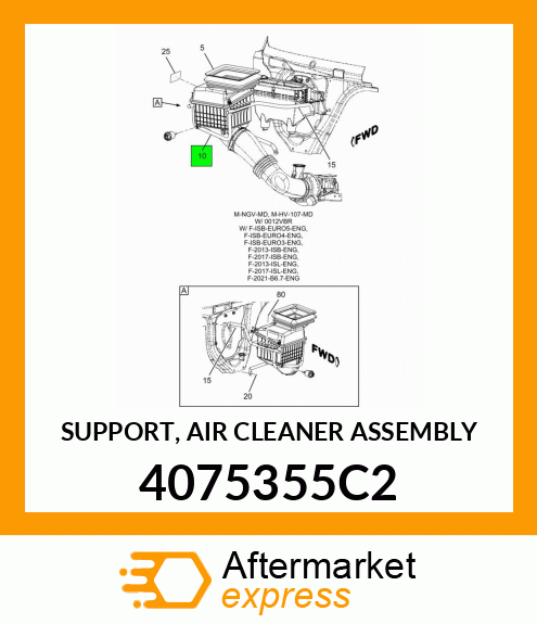 SUPPORT, AIR CLEANER ASSEMBLY 4075355C2