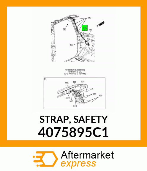 STRAP, SAFETY 4075895C1