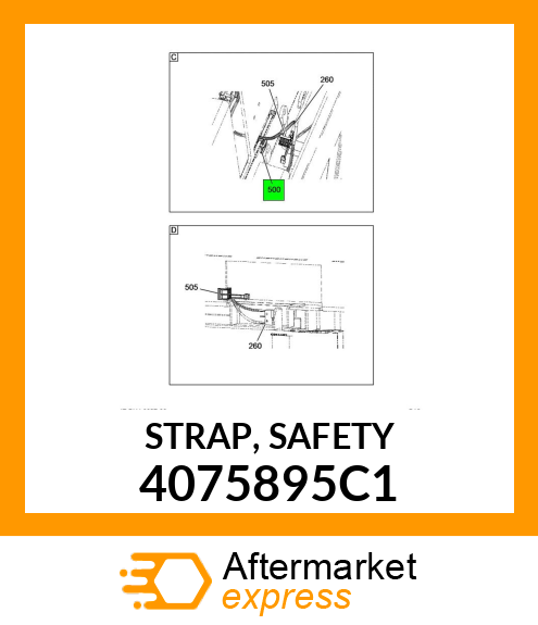 STRAP, SAFETY 4075895C1