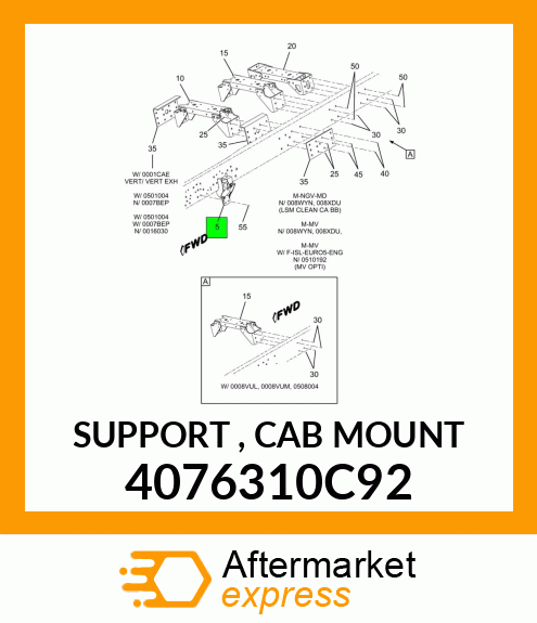 SUPPORT , CAB MOUNT 4076310C92