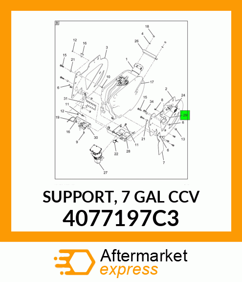 SUPPORT, 7 GAL CCV 4077197C3
