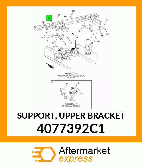 SUPPORT, UPPER BRACKET 4077392C1