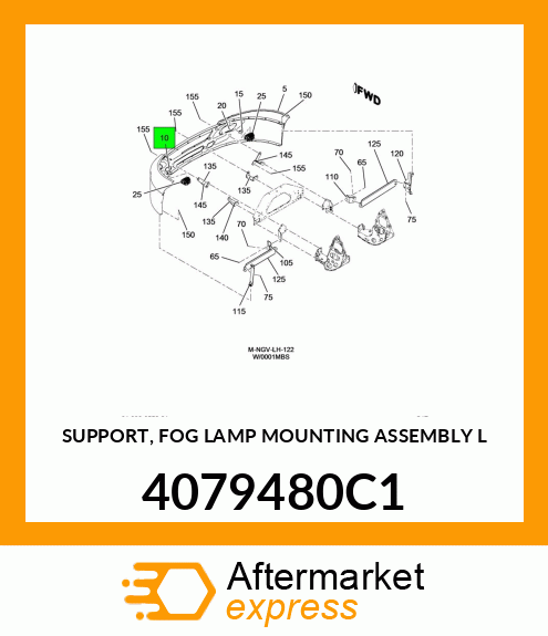 SUPPORT, FOG LAMP MOUNTING ASSEMBLY L 4079480C1