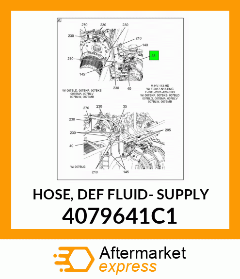 HOSE, DEF FLUID- SUPPLY 4079641C1