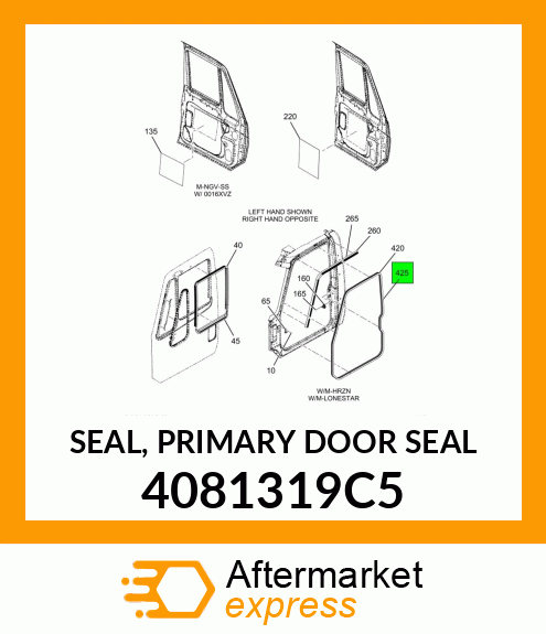 SEAL, PRIMARY DOOR SEAL 4081319C5