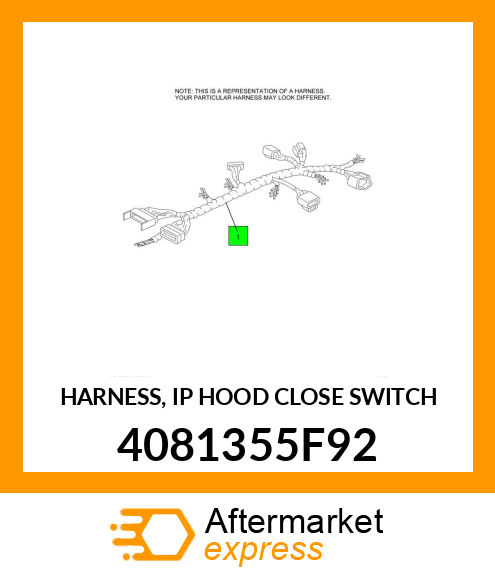 HARNESS, IP HOOD CLOSE SWITCH 4081355F92