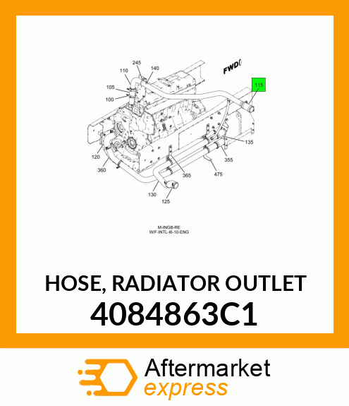 HOSE, RADIATOR OUTLET 4084863C1