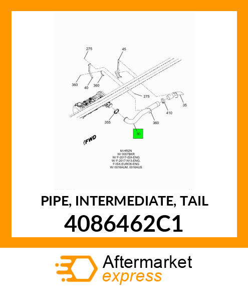 PIPE, INTERMEDIATE, TAIL 4086462C1