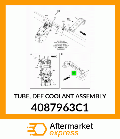 TUBE, DEF COOLANT ASSEMBLY 4087963C1