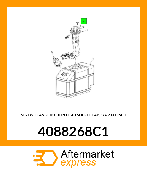 SCREW, FLANGE BUTTON HEAD SOCKET CAP, 1/4-20X1 INCH 4088268C1