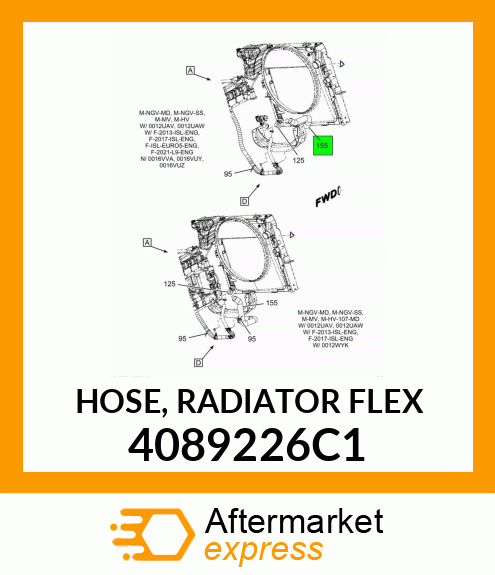 HOSE, RADIATOR FLEX 4089226C1