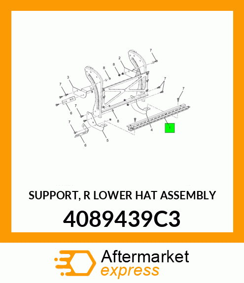 SUPPORT, R LOWER HAT ASSEMBLY 4089439C3