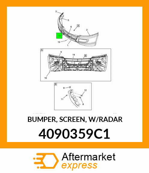 BUMPER, SCREEN, W/RADAR 4090359C1