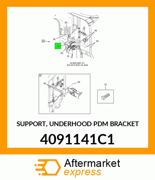 SUPPORT, UNDERHOOD PDM BRACKET 4091141C1