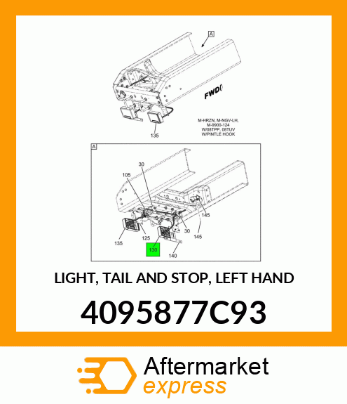 LIGHT, TAIL AND STOP, LEFT HAND 4095877C93