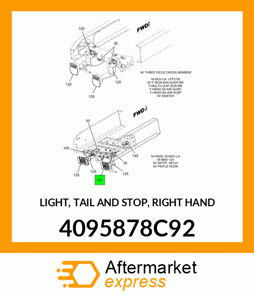 LIGHT, TAIL AND STOP, RIGHT HAND 4095878C92