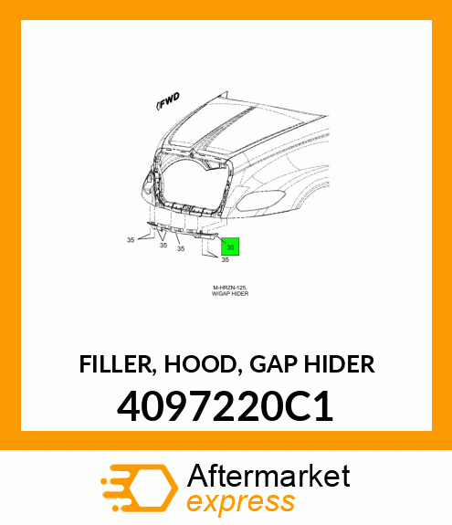 FILLER, HOOD, GAP HIDER 4097220C1