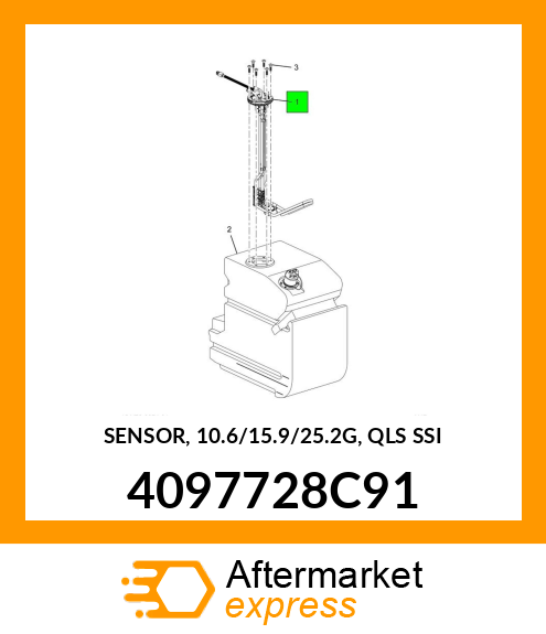 SENSOR, 10.6/15.9/25.2G, QLS SSI 4097728C91