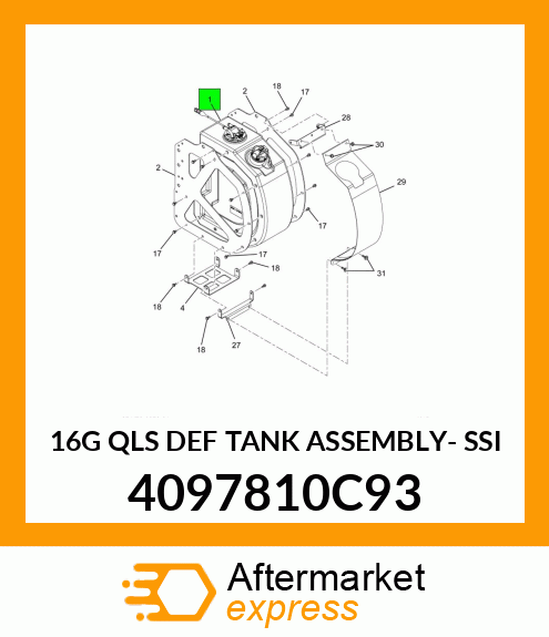 16G QLS DEF TANK ASSEMBLY- SSI 4097810C93