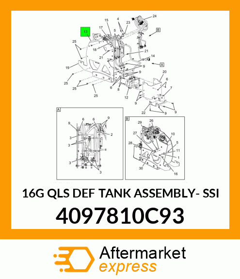 16G QLS DEF TANK ASSEMBLY- SSI 4097810C93