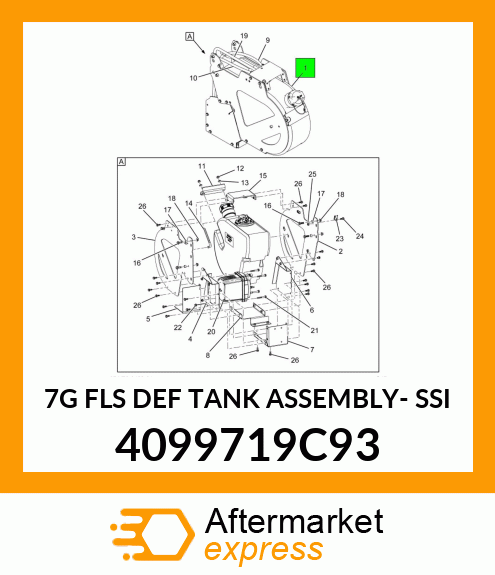 7G FLS DEF TANK ASSEMBLY- SSI 4099719C93