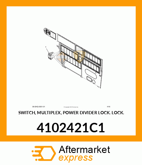 SWITCH, MULTIPLEX, POWER DIVIDER LOCK LOCK 4102421C1