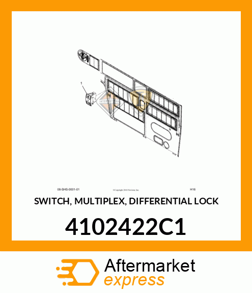 SWITCH, MULTIPLEX, DIFFERENTIAL LOCK 4102422C1