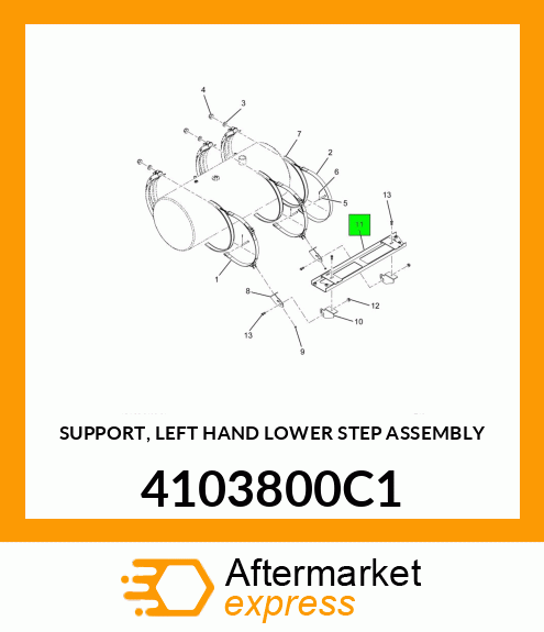 SUPPORT, LEFT HAND LOWER STEP ASSEMBLY 4103800C1