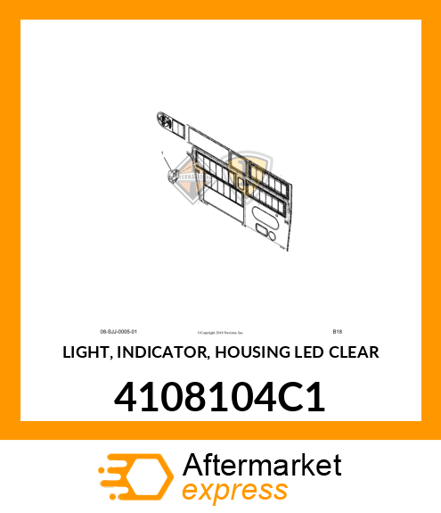 LIGHT, INDICATOR, HOUSING LED CLEAR 4108104C1