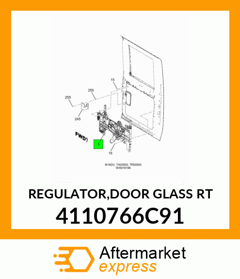 REGULATOR,DOOR GLASS RT 4110766C91