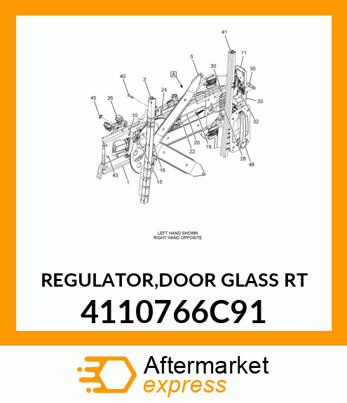 REGULATOR,DOOR GLASS RT 4110766C91