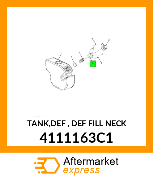 TANK,DEF , DEF FILL NECK 4111163C1