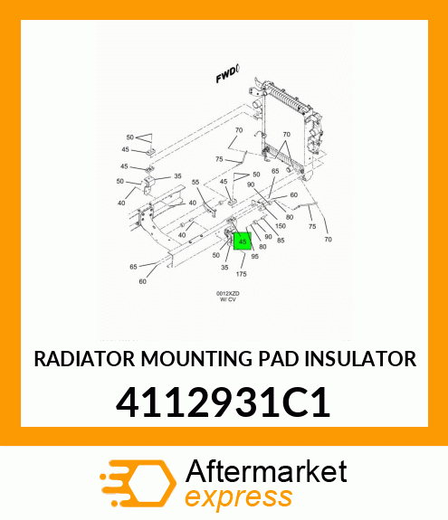 RADIATOR MOUNTING PAD INSULATOR 4112931C1