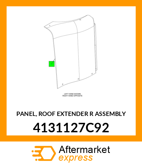 PANEL, ROOF EXTENDER R ASSEMBLY 4131127C92