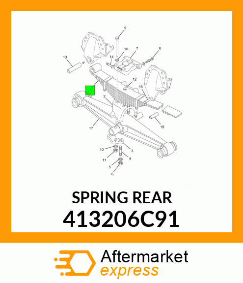 SPRING REAR 413206C91