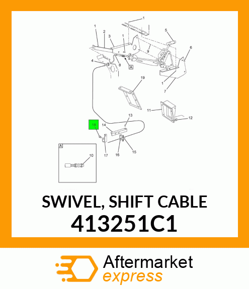 SWIVEL, SHIFT CABLE 413251C1