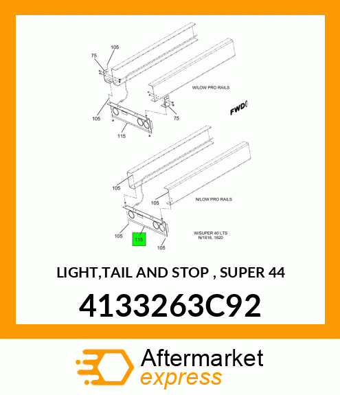 LIGHT,TAIL AND STOP , SUPER 44 4133263C92