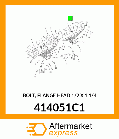 BOLT, FLANGE HEAD 1/2" X 1 1/4" 414051C1