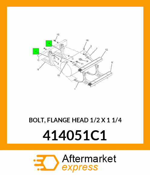 BOLT, FLANGE HEAD 1/2" X 1 1/4" 414051C1