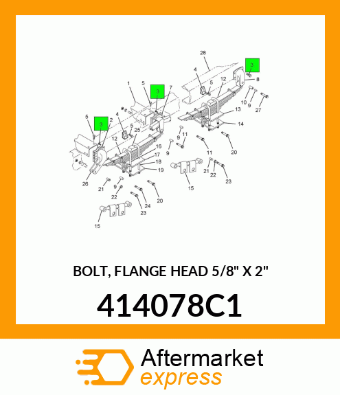 BOLT, FLANGE HEAD 5/8" X 2" 414078C1