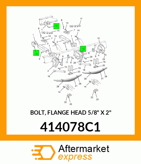 BOLT, FLANGE HEAD 5/8" X 2" 414078C1