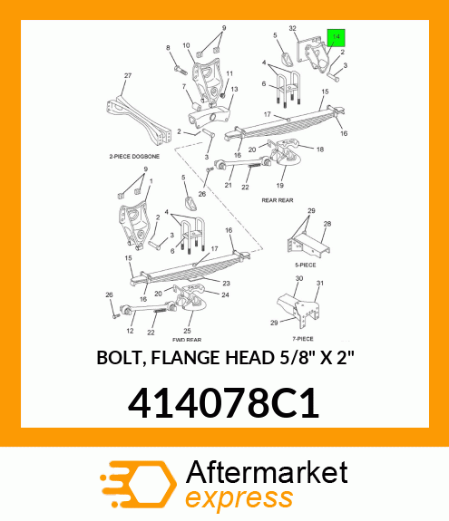 BOLT, FLANGE HEAD 5/8" X 2" 414078C1