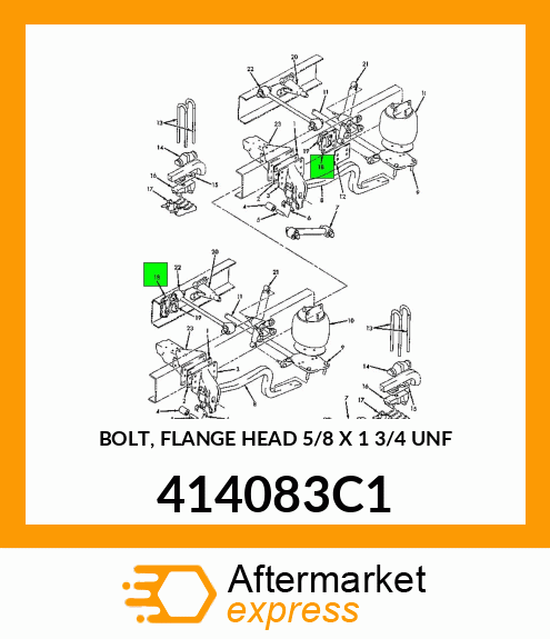 BOLT, FLANGE HEAD 5/8" X 1 3/4" UNF 414083C1