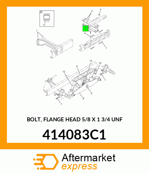 BOLT, FLANGE HEAD 5/8" X 1 3/4" UNF 414083C1