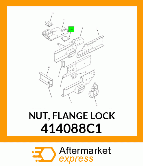 NUT, FLANGE LOCK 414088C1