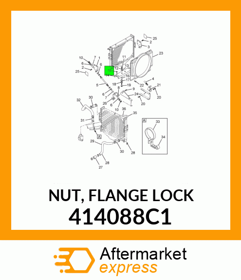 NUT, FLANGE LOCK 414088C1