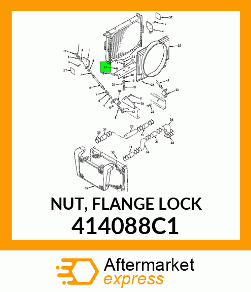 NUT, FLANGE LOCK 414088C1